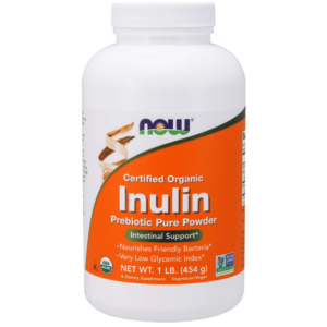 Certified organic inulin prebiotic fiber supplement